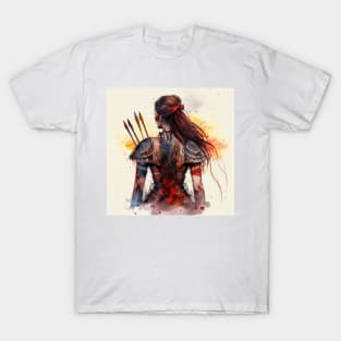 Powerful Warrior Back Woman #3 T-Shirt